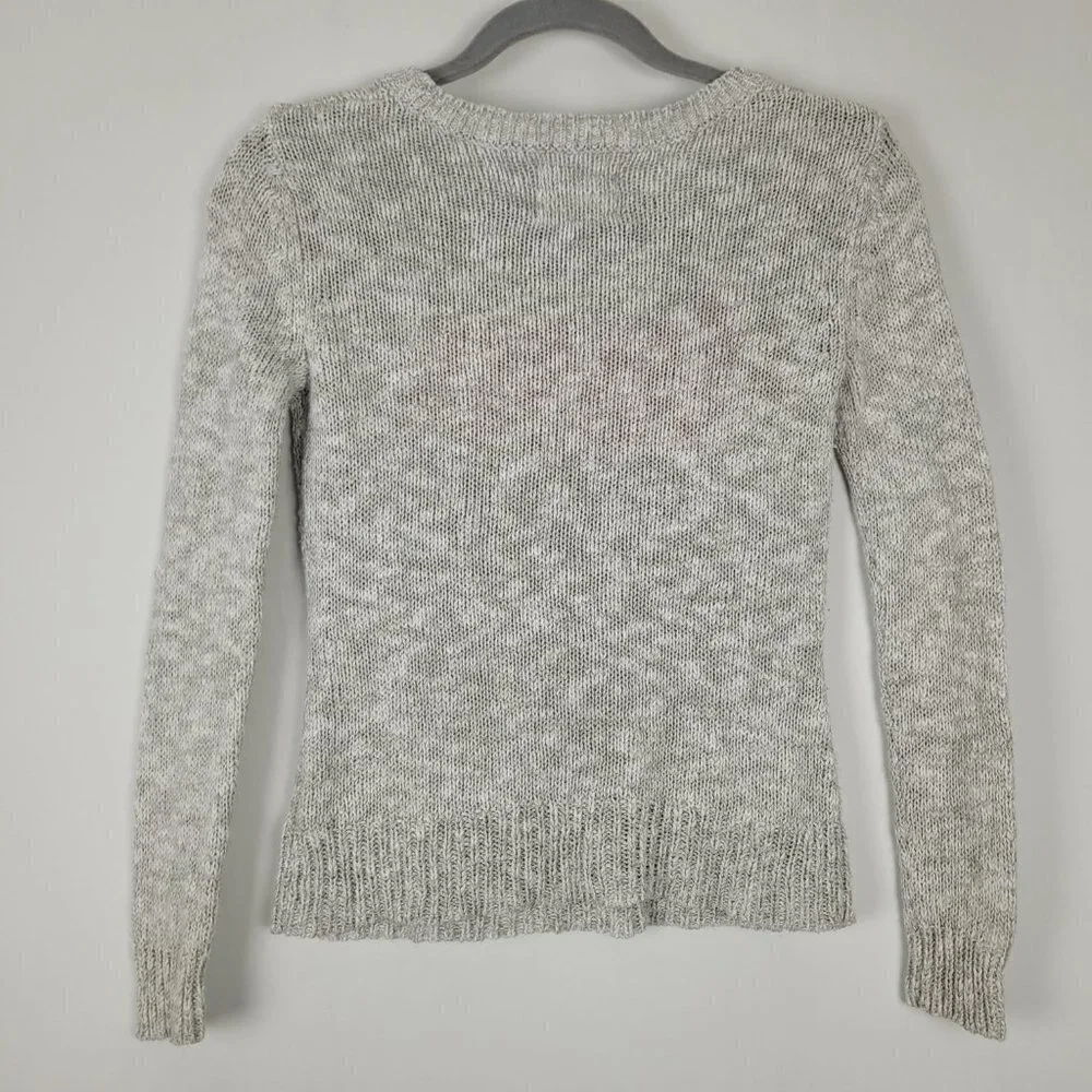 Justice Gray Pink Hope Rhinestone Graphic Crew Neck Sweater 10